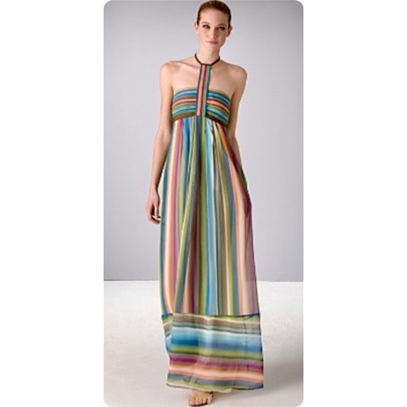 sachin and babi light blue dress Calvin Klein Women's Blue Floral Print Chiffon Embellished-Neck Maxi Dress  - main image 1